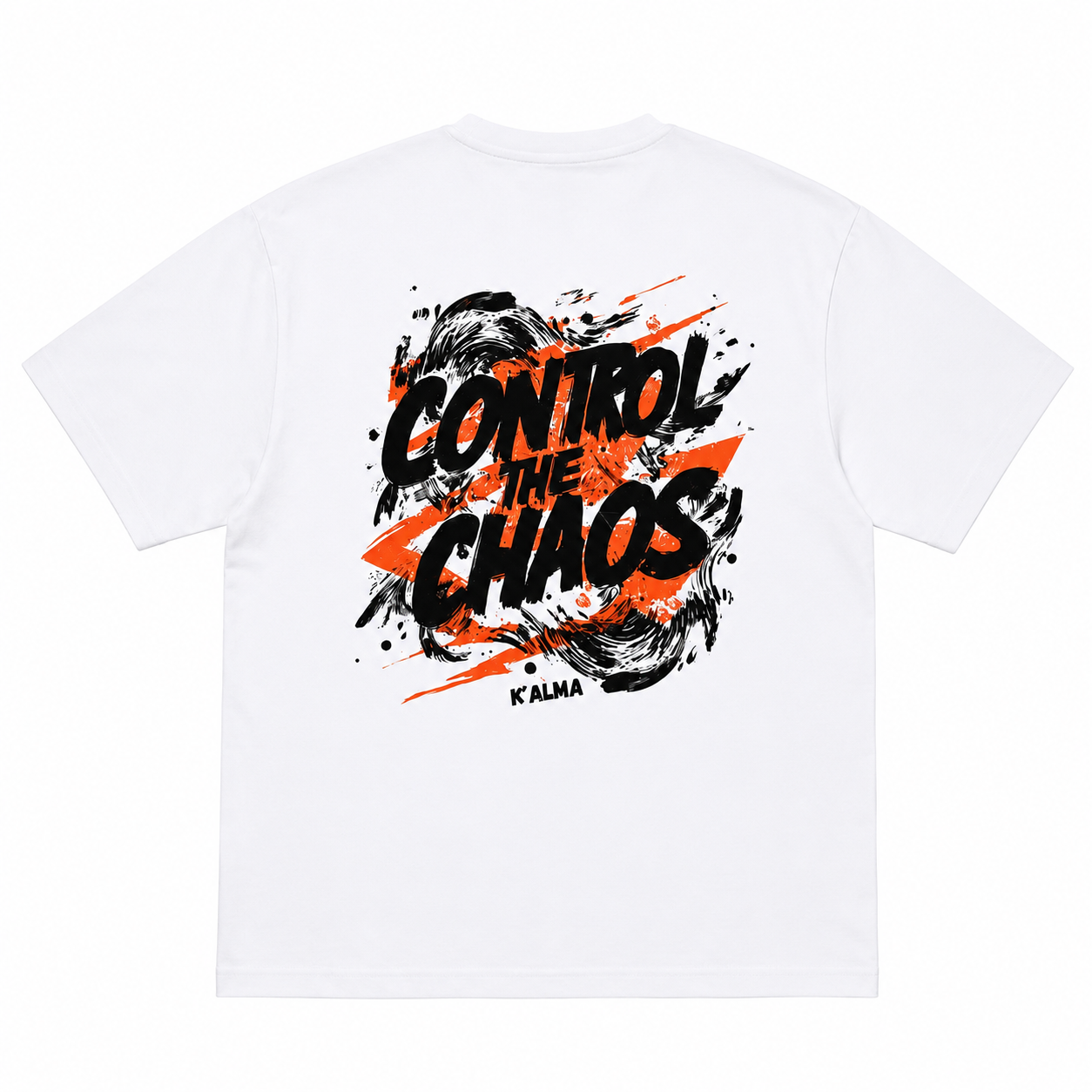 CAMISETA OVERSIZE CONTROL THE CHAOS BLANCA