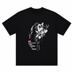 CAMISETA OVERSIZE NOT EVERYTHING YOU THINK IS TRUE NEGRA