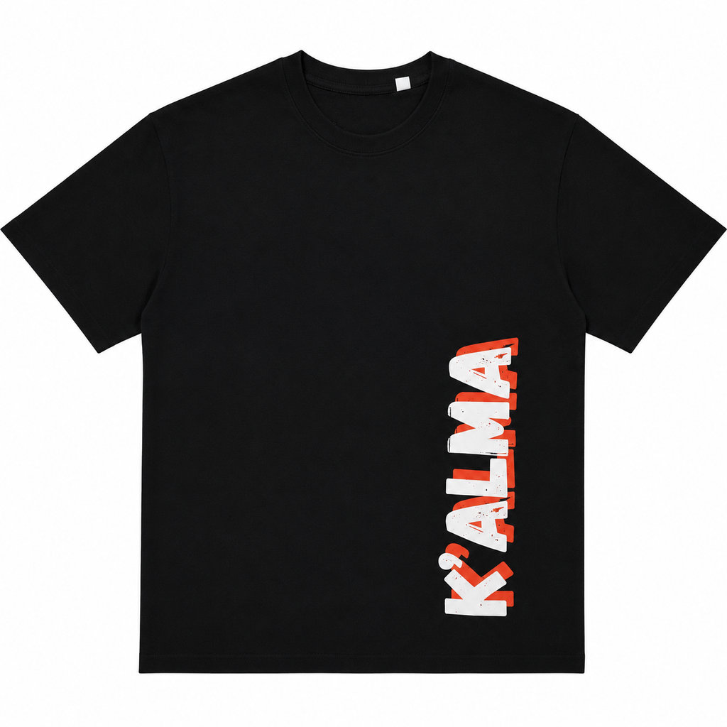 CAMISETA OVERSIZE K'ALMA FREQUENCY NEGRA