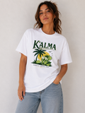 CAMISETA OVERSIZE K'ALMA OASIS BLANCA