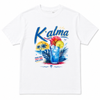 CAMISETA OVERSIZE K'ALMA BLUE TIDE BLANCA