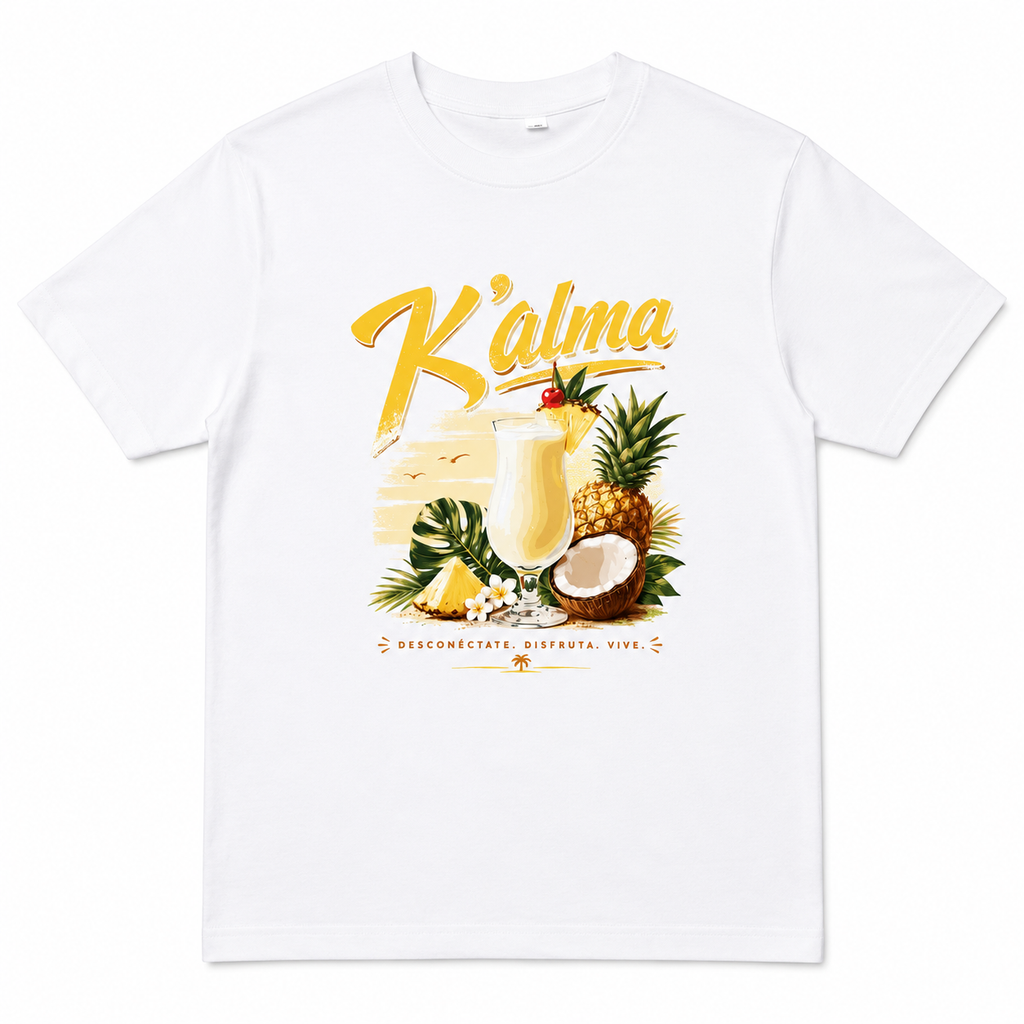 CAMISETA OVERSIZE K'ALMA PARADISE BLANCA