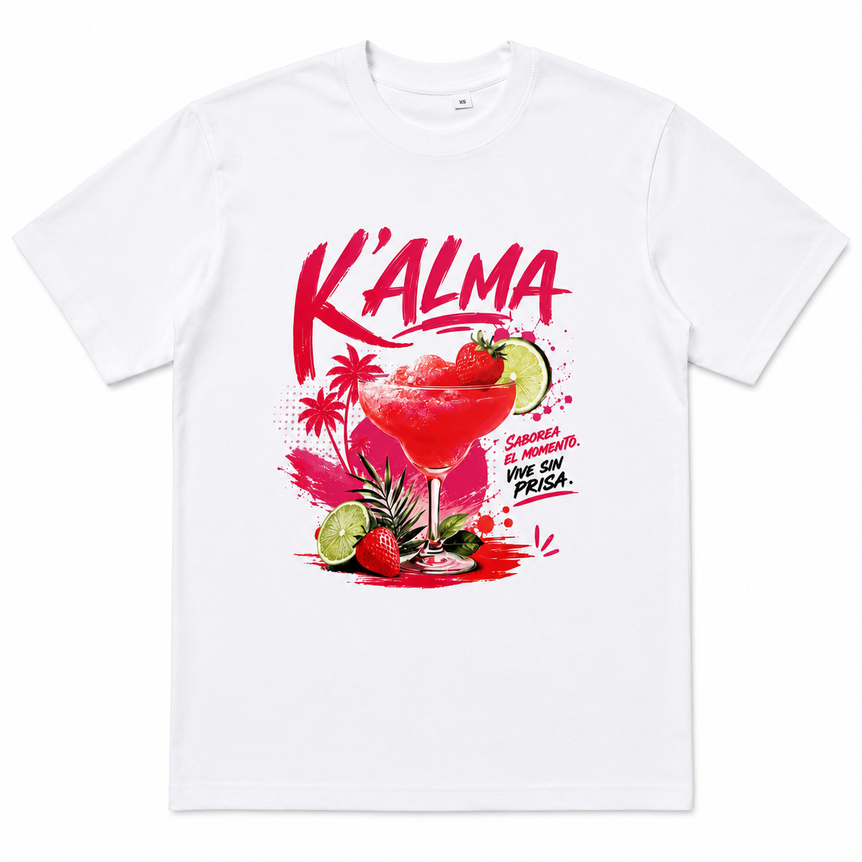 CAMISETA OVERSIZE K'ALMA SUNSET SPLASH BLANCA