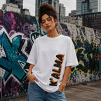 CAMISETA OVERSIZE K'ALMA FREQUENCY BLANCA