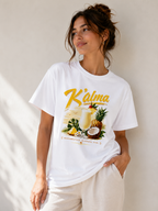 CAMISETA OVERSIZE K'ALMA PARADISE BLANCA