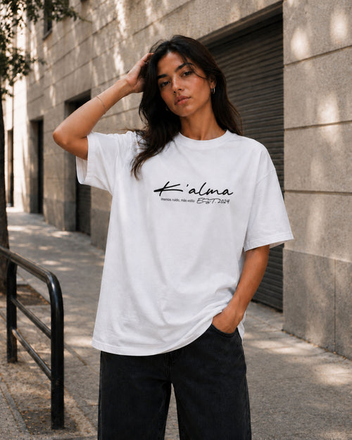 CAMISETA OVERSIZE EST. 2024 BLANCA