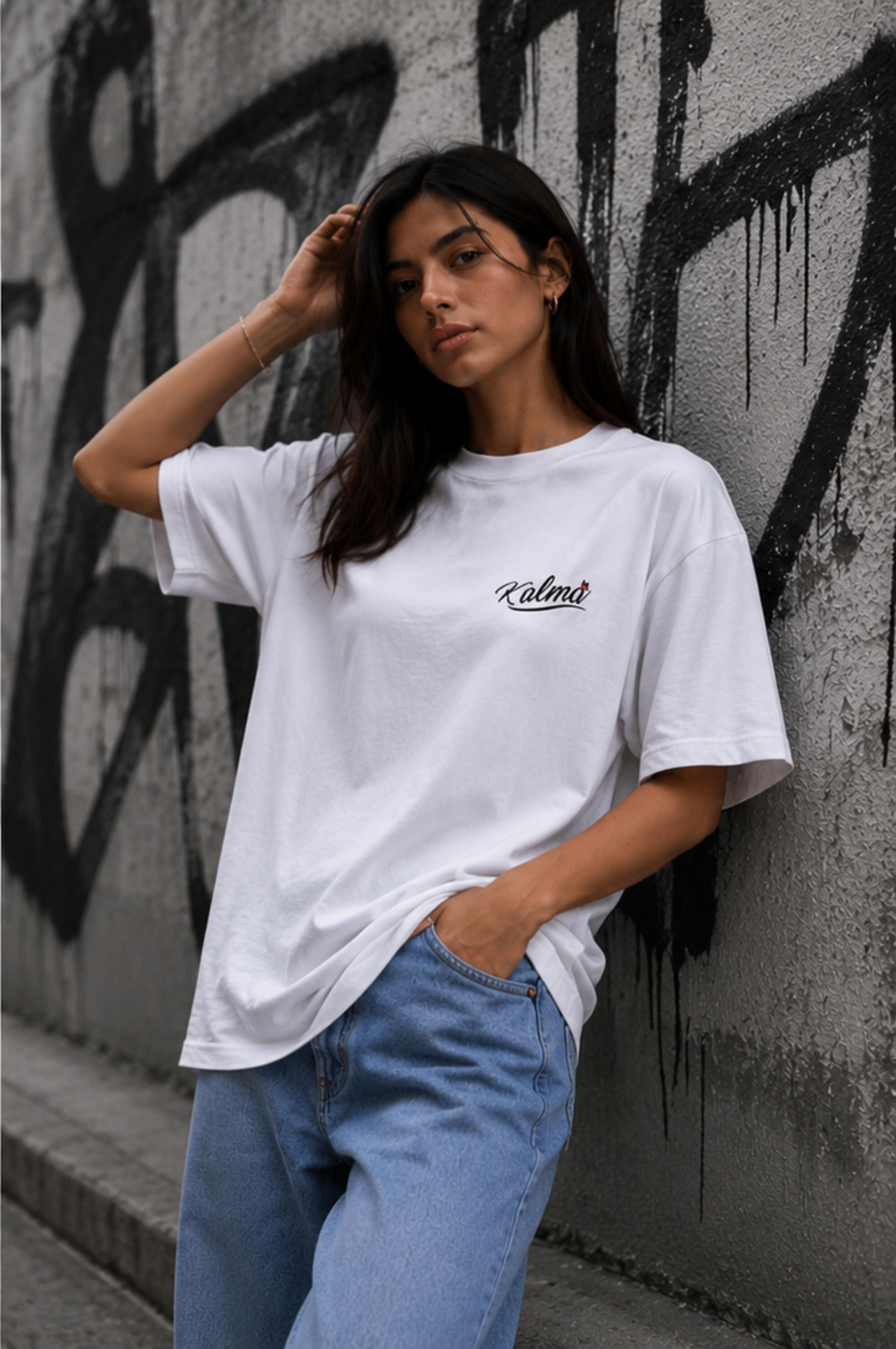 CAMISETA OVERSIZE ESSENTIAL BLANCA