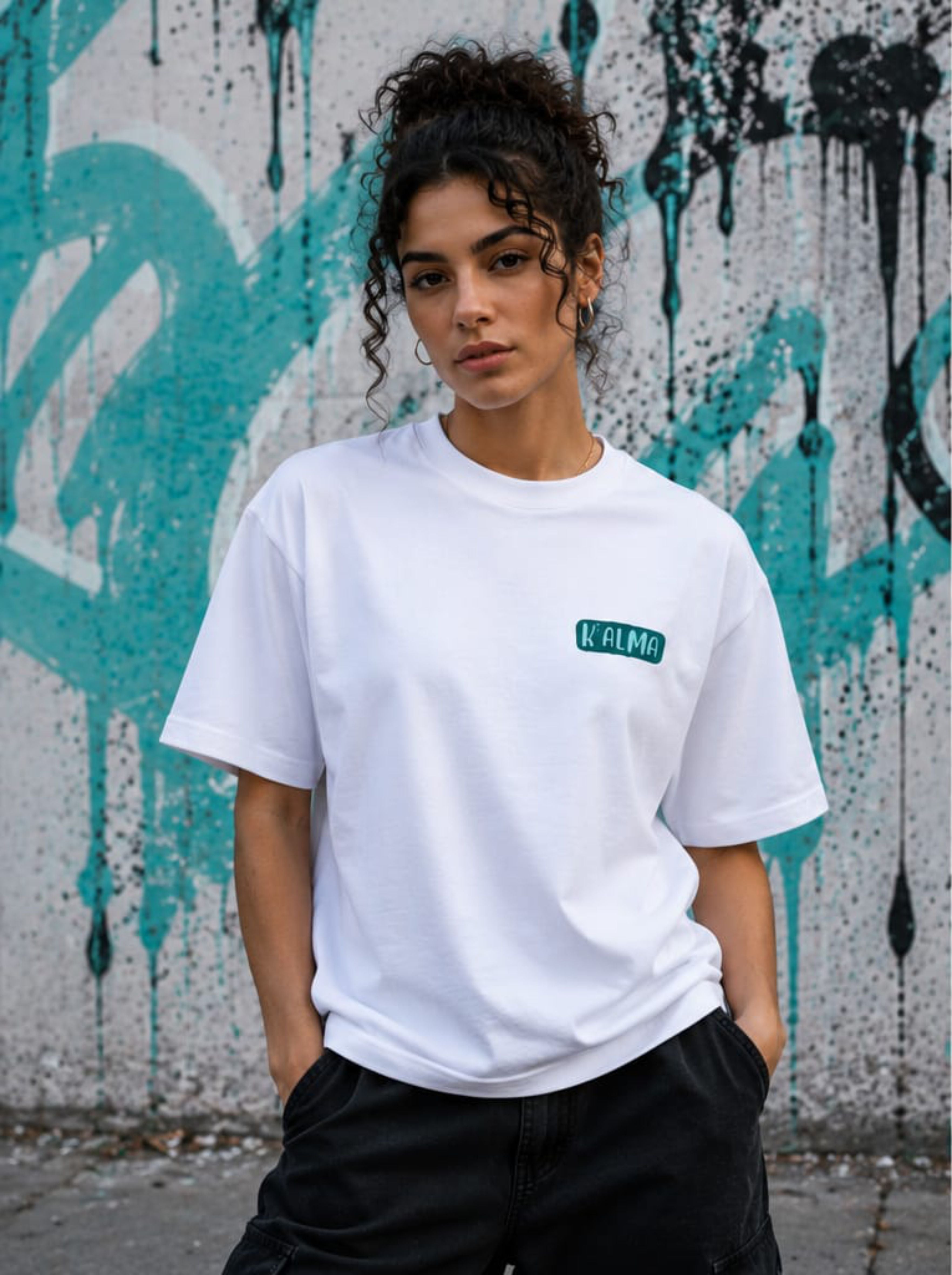 CAMISETA OVERSIZE LIVE WITHOUT LIMITS BLANCA