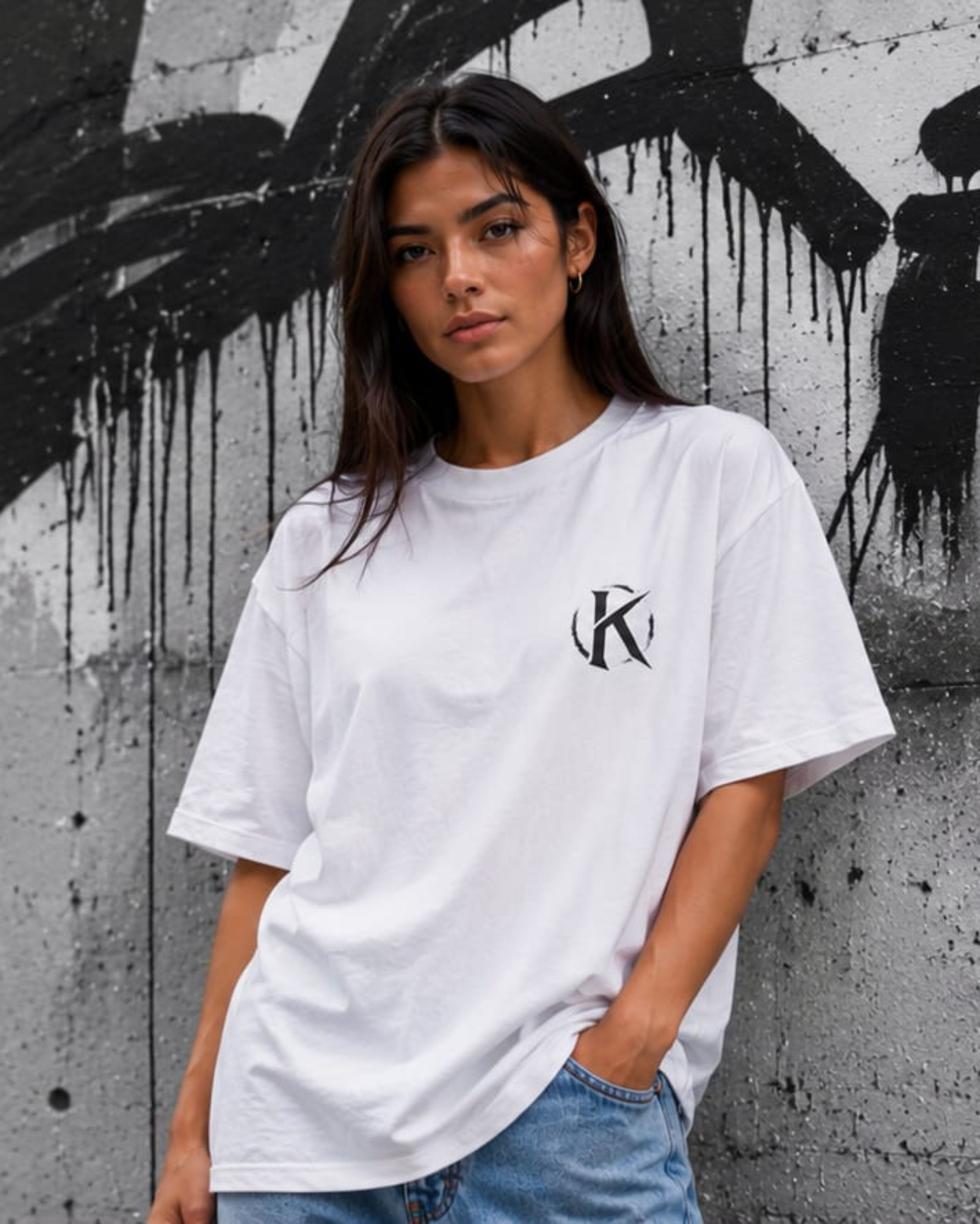 CAMISETA OVERSIZE MONOGRAM BLANCA