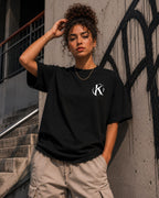 CAMISETA OVERSIZE MONOGRAM NEGRA