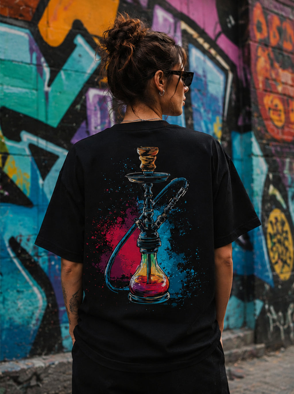 CAMISETA OVERSIZE ROYAL SMOKE NEGRA