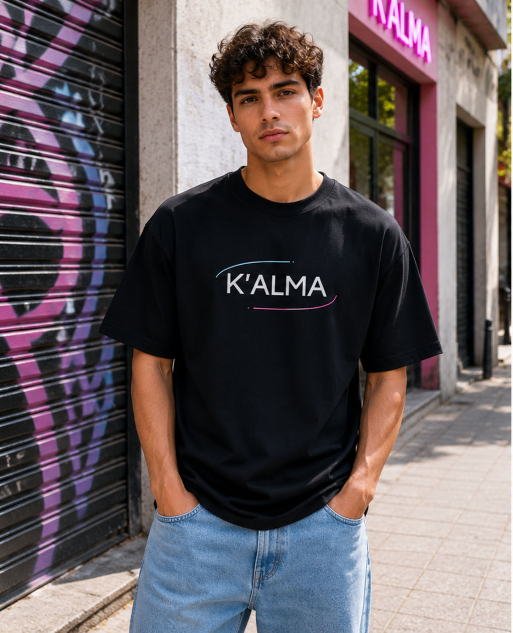 CAMISETA OVERSIZE INNER PEACE IS POWER NEGRA