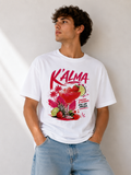 CAMISETA OVERSIZE K'ALMA SUNSET SPLASH BLANCA