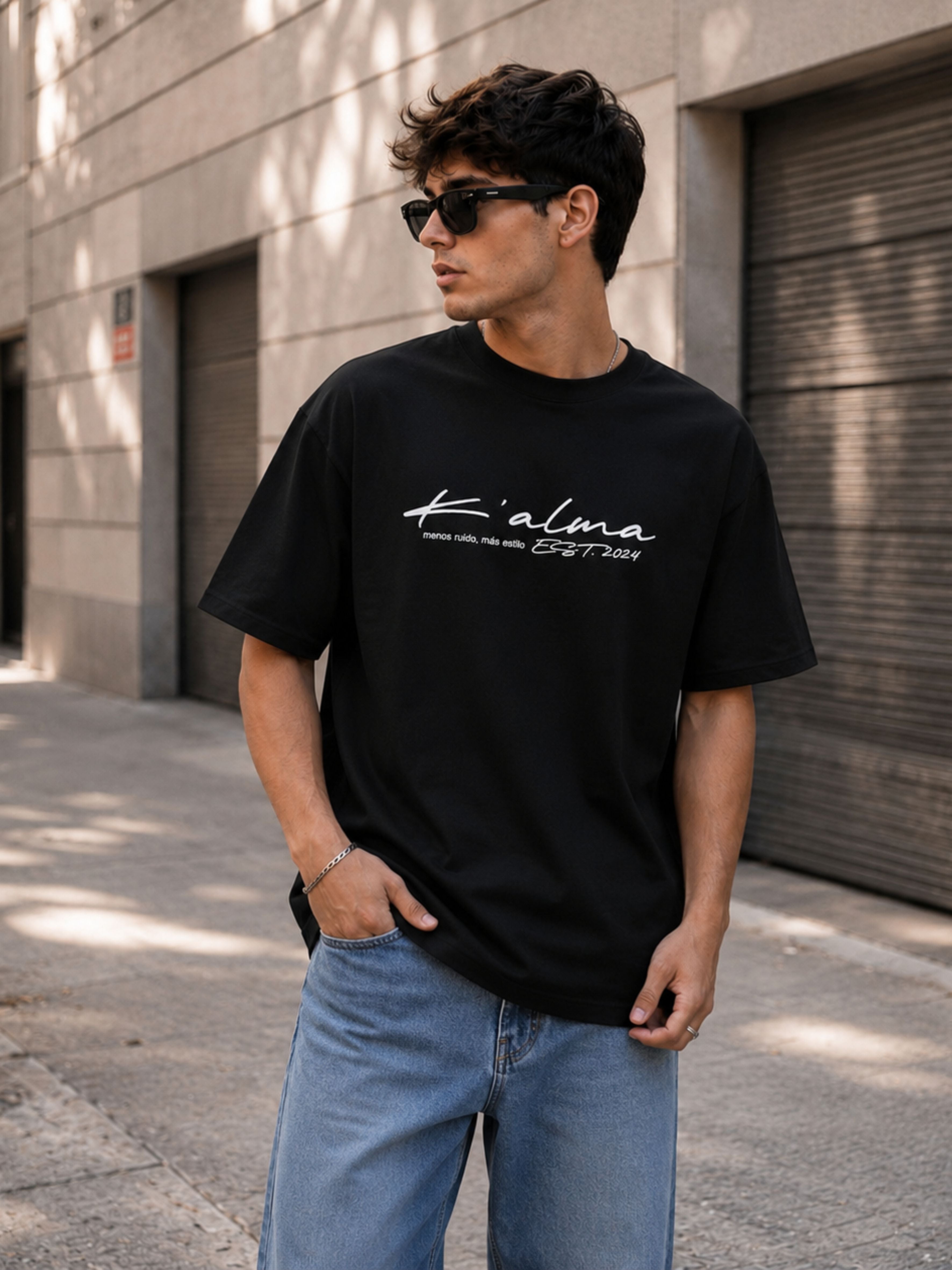 CAMISETA OVERSIZE EST. 2024 NEGRA