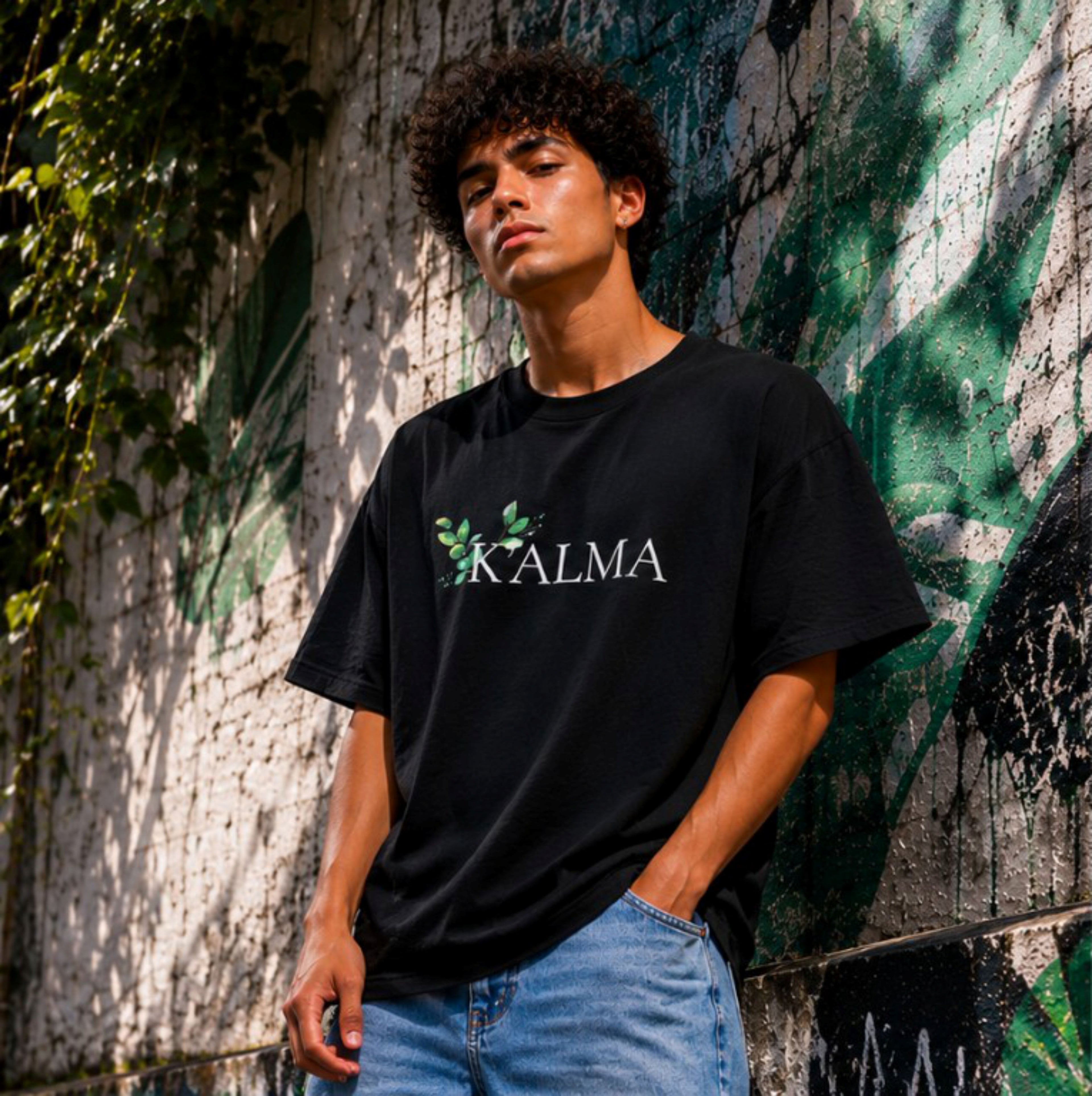 CAMISETA OVERSIZE PROTECT YOUR PEACE NEGRA