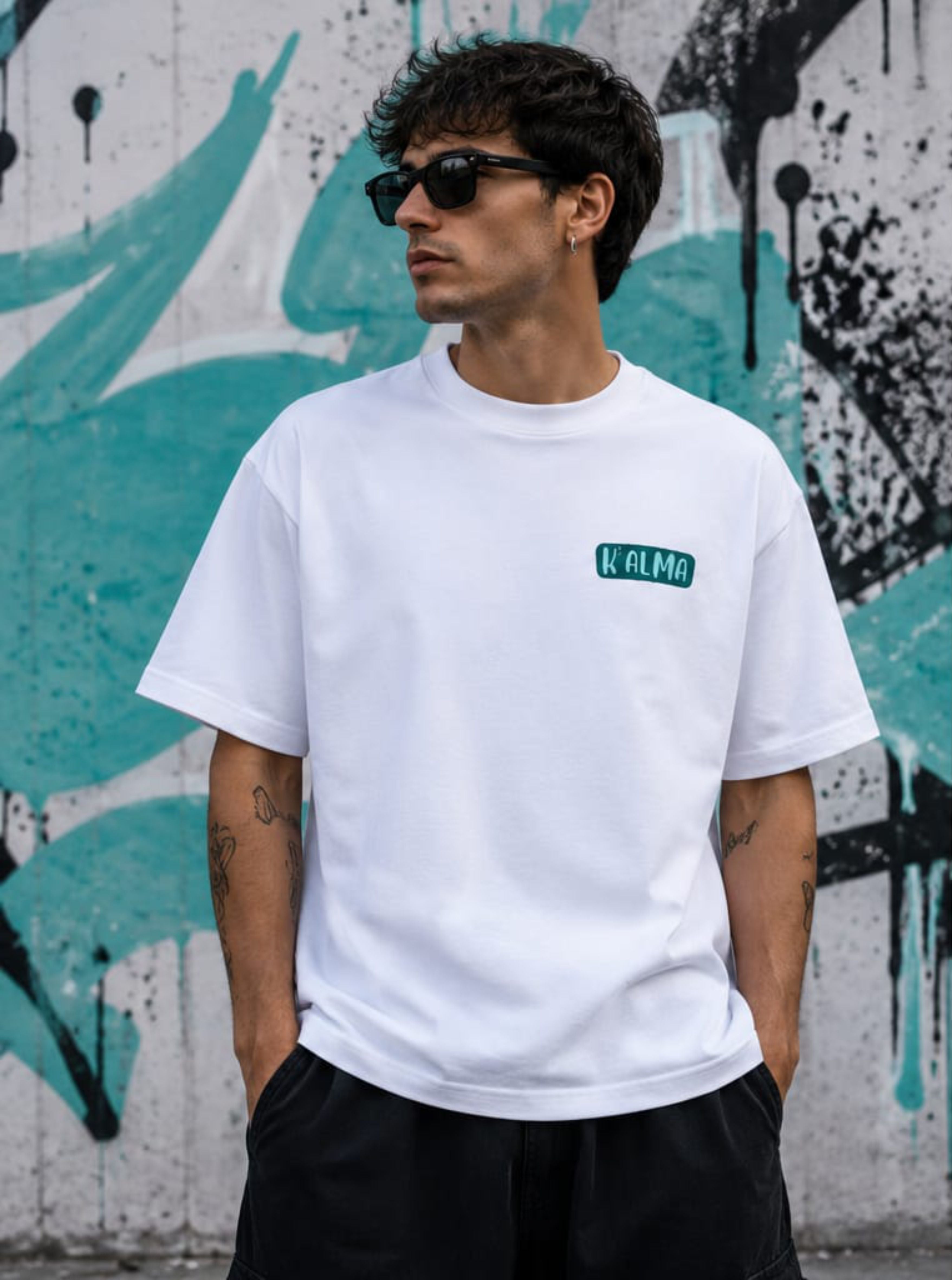 CAMISETA OVERSIZE LIVE WITHOUT LIMITS BLANCA