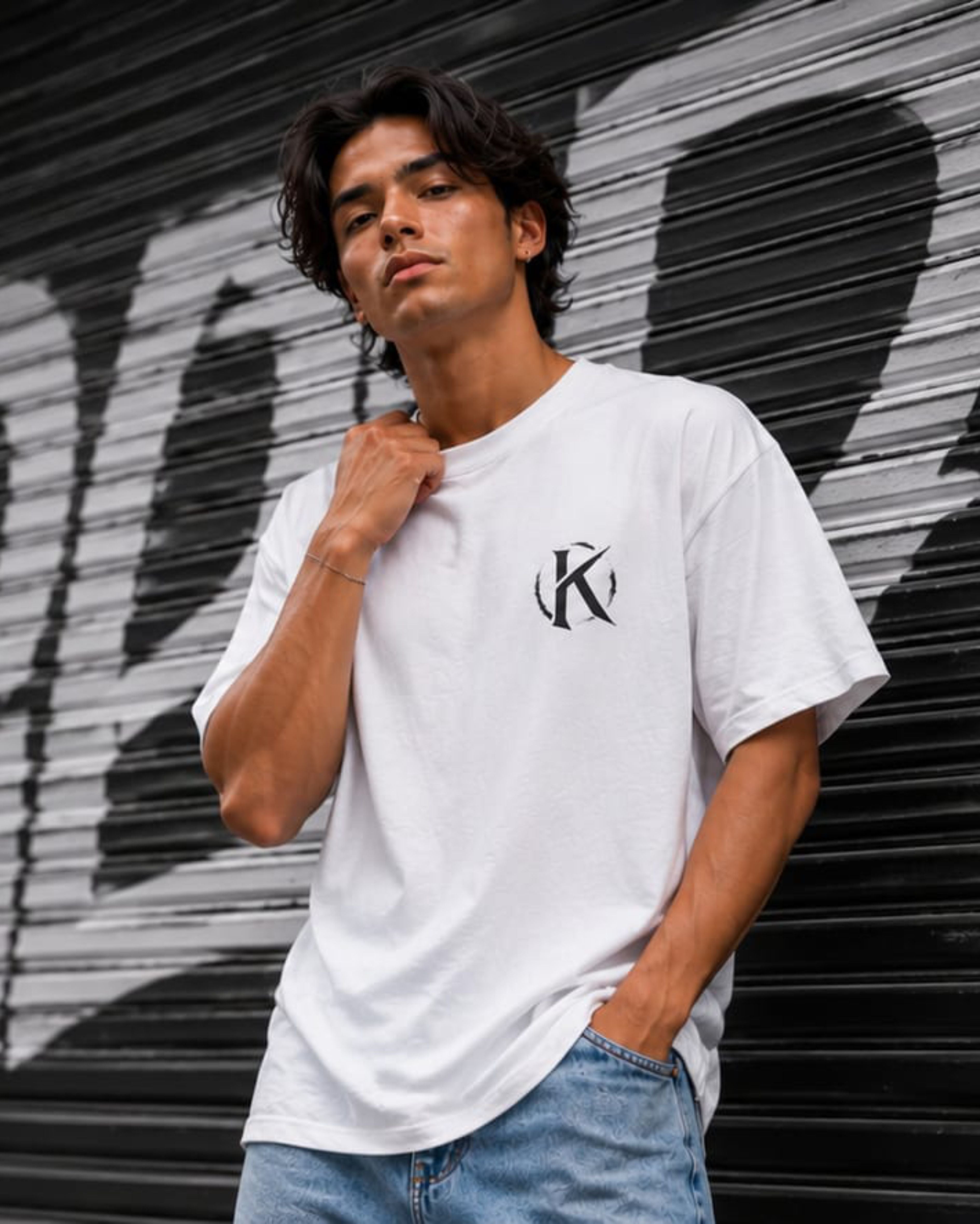 CAMISETA OVERSIZE MONOGRAM BLANCA