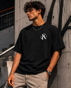 CAMISETA OVERSIZE MONOGRAM NEGRA