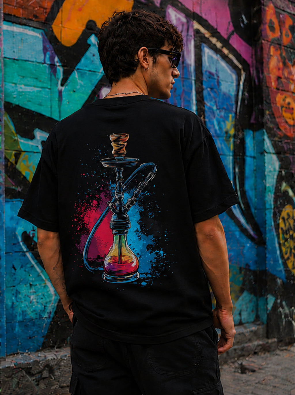 CAMISETA OVERSIZE ROYAL SMOKE NEGRA