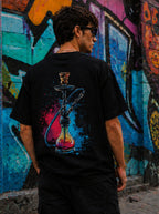 CAMISETA OVERSIZE ROYAL SMOKE NEGRA