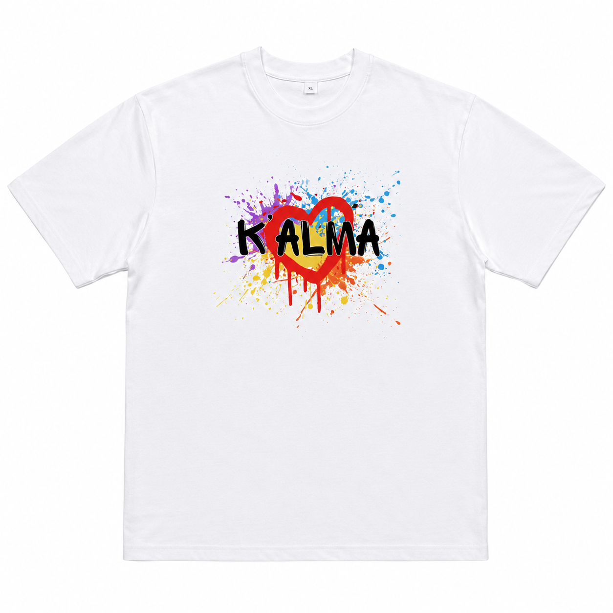 CAMISETA OVERSIZE LOVE IN COLOR BLANCA