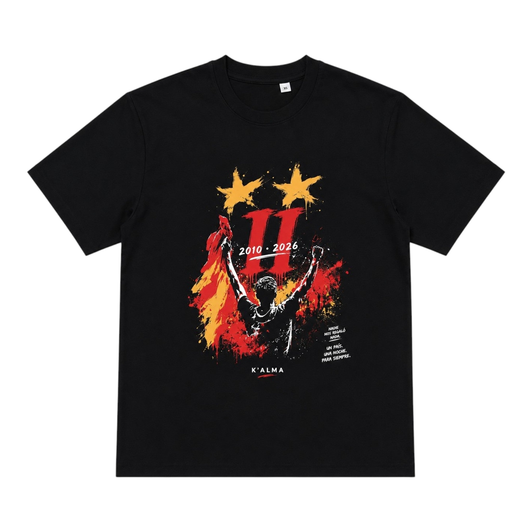 CAMISETA OVERSIZE "K'ALMA - LA SEGUNDA ESTRELLA" NEGRA