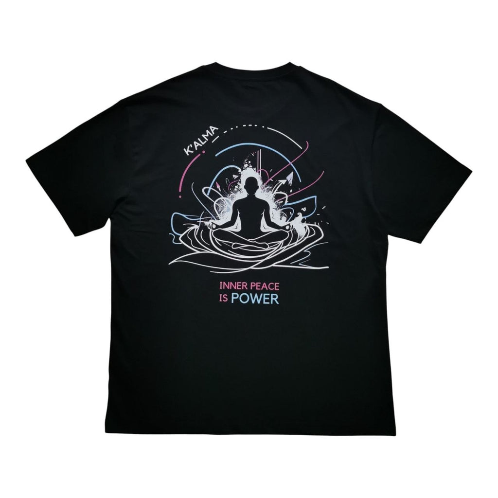 CAMISETA OVERSIZE INNER PEACE IS POWER NEGRA