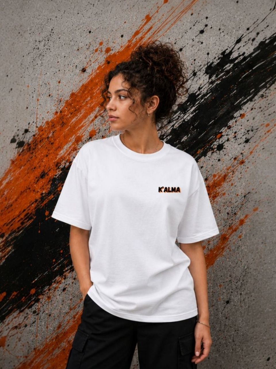 CAMISETA OVERSIZE CONTROL THE CHAOS BLANCA