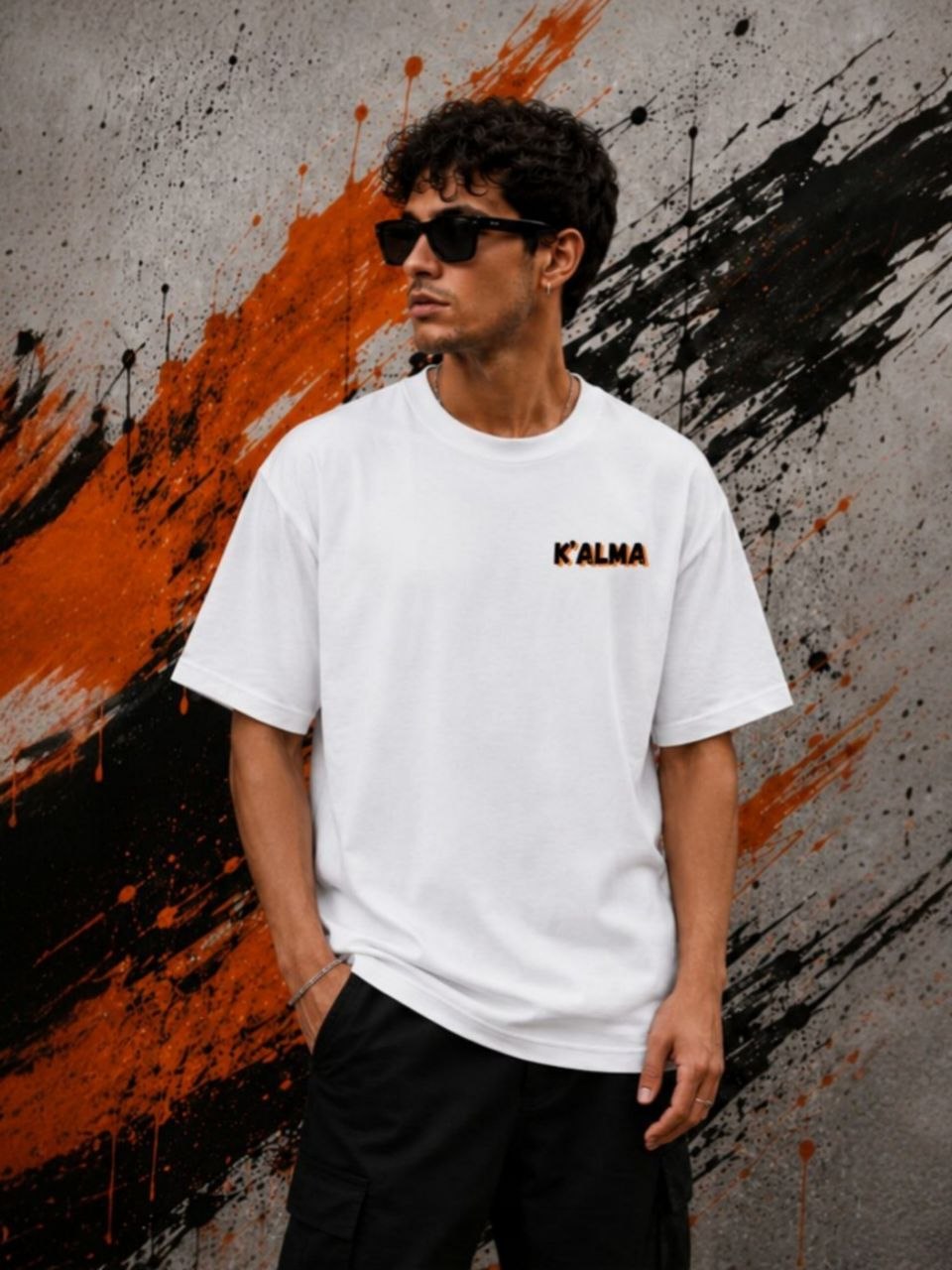 CAMISETA OVERSIZE CONTROL THE CHAOS BLANCA