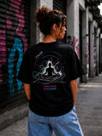 CAMISETA OVERSIZE INNER PEACE IS POWER NEGRA