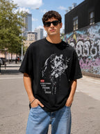 CAMISETA OVERSIZE NOT EVERYTHING YOU THINK IS TRUE NEGRA